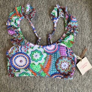 OndadeMar Girl’s Pull-on Bikini Swim Top sz 14